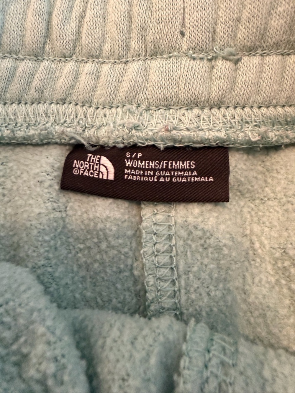 The North Face Sage Green Fleece Jogger Pants- size S - Picture 2 of 3